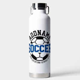 Botella De Agua NOMBRE DE ADD Personalizado Jugador de Fútbol Tipo