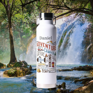 Botella De Agua nombre de agregación de campamento fresco