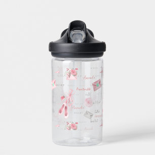 Botella De Agua Nombre de Bailarina de Ballet Personalizado