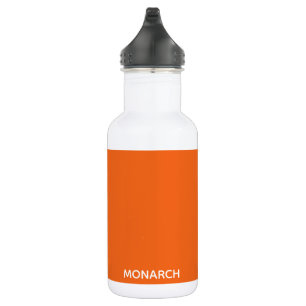 Botella De Agua Nombre de color de la naranja de mariposa monarca