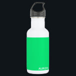 Botella De Agua Nombre de color verde de Aurora<br><div class="desc">Nombre de color verde de Aurora</div>