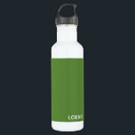 Botella De Agua Nombre de color verde de Loerie<br><div class="desc">Nombre de color verde de Loerie</div>