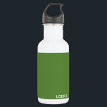 Botella De Agua Nombre de color verde de Loerie<br><div class="desc">Nombre de color verde de Loerie</div>