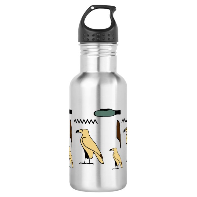 Botella De Agua Nombre de Diana en los símbolos jeroglíficos del a (Anverso)