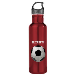 Botella De Agua Nombre de fútbol personalizado