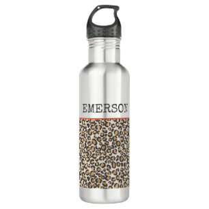 Botella De Agua NOMBRE de impresión de leopardo Nuetrals Moda de a