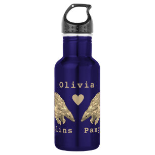 Botella De Agua Nombre de Olivia de los Pangolins de Amor en Pelig