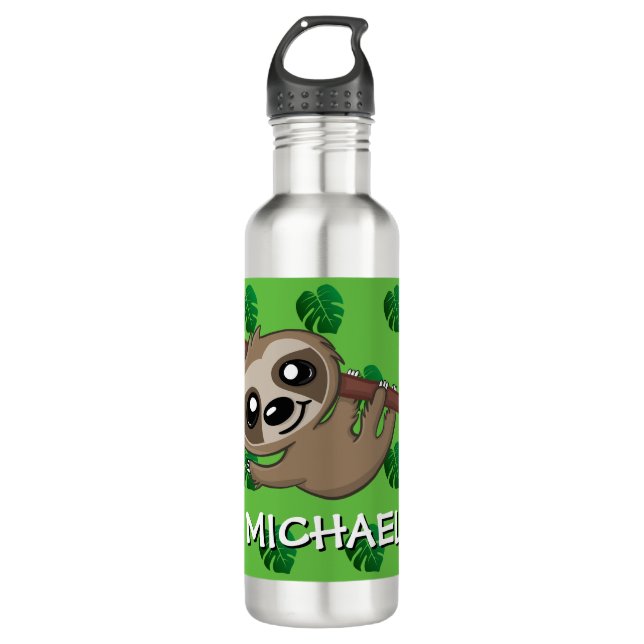 Botella De Agua Nombre de Safari del Zoológico de Personalizado Ve (Anverso)