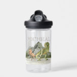 Botella De Agua Nombre del acuarela Dinosaurio T-Rex Tyrannosaurus<br><div class="desc">Este diseño puede ser personalizado en el área proporcionada cambiando la foto y/o el texto. O puede personalizarse haciendo clic en Personalizar esta plantilla y, a continuación, eligiendo la opción de hacer clic en el personalizar y eliminando o cambiando el color del fondo, agregando texto, cambiando el color o estilo...</div>