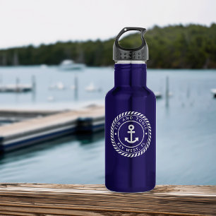 Botella De Agua Nombre del barco del Personalizado de y de anclaj