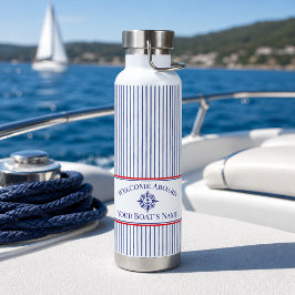 Botella De Agua Nombre del barco Rosa de los Vientos Ancla Náutica