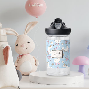 Botella De Agua Nombre del guión del Personalizado de coqueta rosa