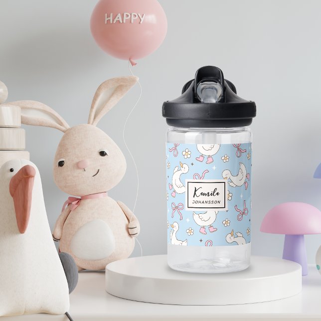Botella De Agua Nombre del guión del Personalizado de coqueta rosa (Subido por el creador)