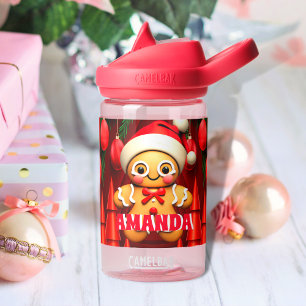 Botella De Agua Nombre del hombre de pan de jengibre Navidades de 
