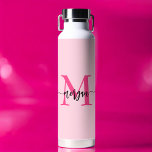 Botella De Agua Nombre del Monograma de Giro de Guión Moderno Cali<br><div class="desc">Mantente hidratado en estilo con nuestro Hot Pink Modern Script Girly Monograma Nombre Agua Botella! Con un diseño llamativo de color rosa cálido, esta botella de agua es personalizada con su nombre en un elegante guión moderno para una moda, un toque personalizado. Perfecto para la escuela, entrenamiento o el viaje,...</div>