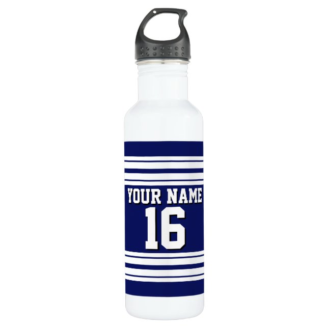 Botella De Agua Nombre del número de Personalizado de Jersey del e (Anverso)