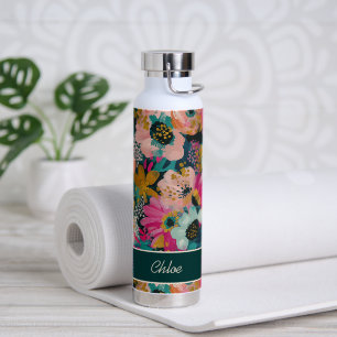 Botella De Agua Nombre floral