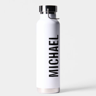 Botella De Agua Nombre Minimalista personalizado moderno