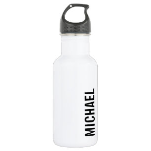 Botella De Agua Nombre Minimalista personalizado moderno