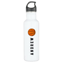 Botella De Agua Nombre o monograma personalizado baloncesto