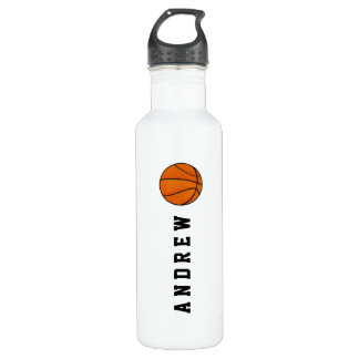 Botella De Agua Nombre o monograma personalizado baloncesto