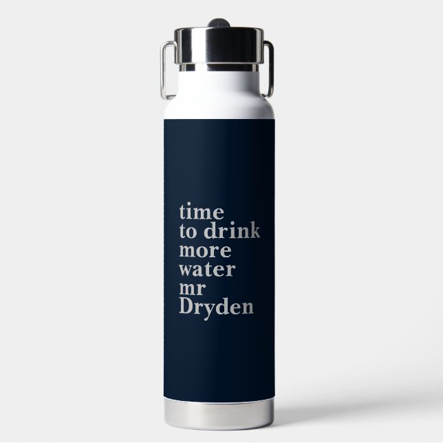 Botella De Agua Nombre personalizado (Frente)
