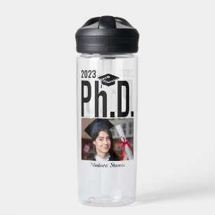 Botella De Agua Nombre personalizado, año y foto
