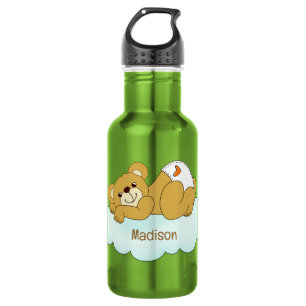 Botella De Agua Nombre personalizado Bear Bear Teddy