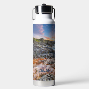 Botella De Agua Nombre personalizado Cascadas Geitafoss, Islandia