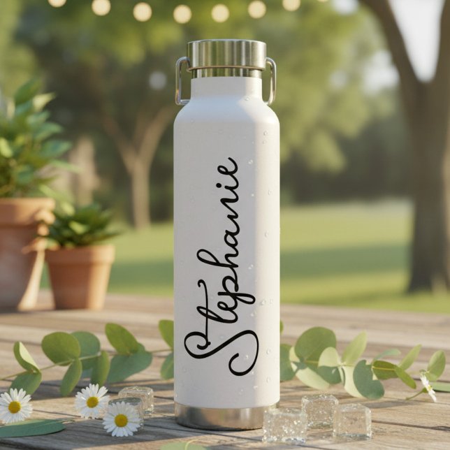 Botella De Agua Nombre personalizado con letra script  (Subido por el creador)