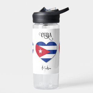 Botella De Agua Nombre personalizado Cuba Amor