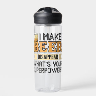 Botella De Agua Nombre personalizado de Beer Superpower
