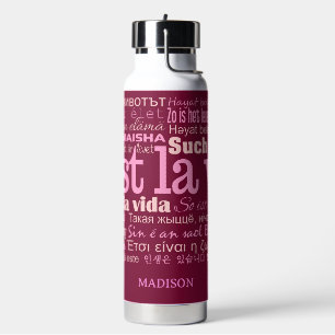 Botella De Agua Nombre personalizado de C'est La Vie