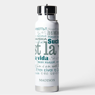 Botella De Agua Nombre personalizado de C'est La Vie