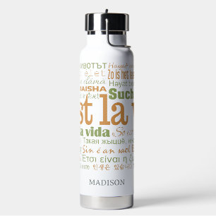 Botella De Agua Nombre personalizado de C'est La Vie