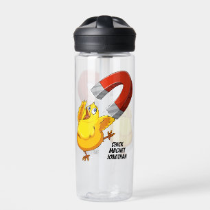Botella De Agua Nombre personalizado de Chick Magnet
