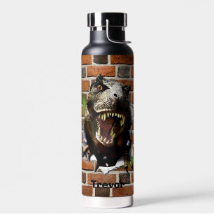 Botella De Agua Nombre personalizado de descomposición de T-Rex de