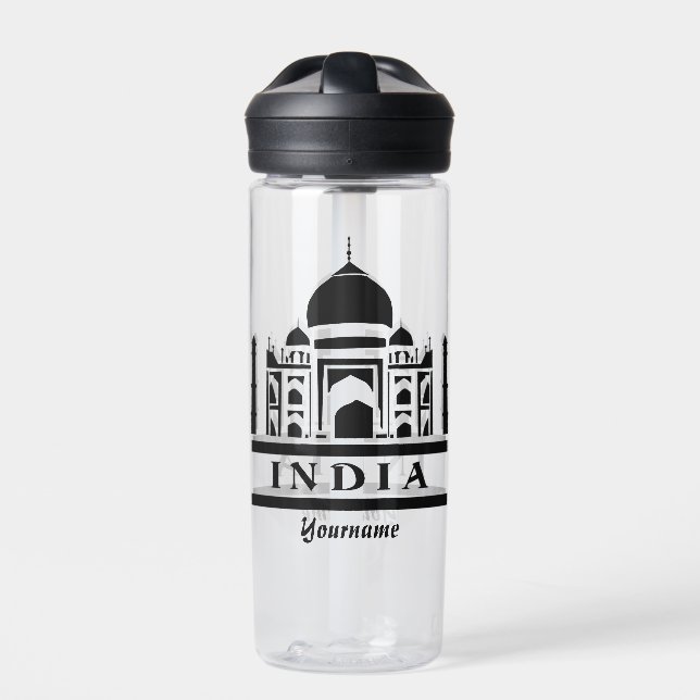 Botella De Agua nombre personalizado de INDIA (Delante)