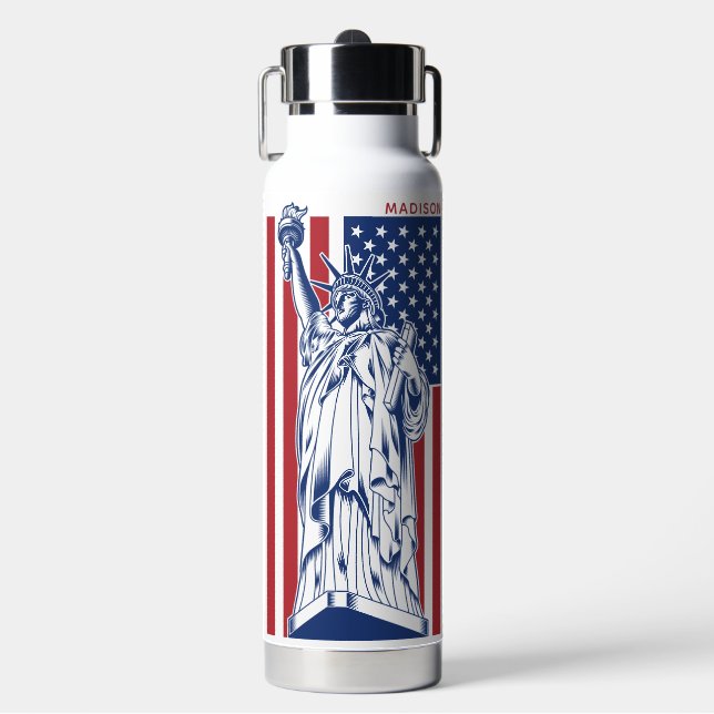 Botella De Agua nombre personalizado de Liberty de Estados Unidos (Frente)
