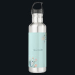 Botella De Agua Nombre personalizado de los amantes de la planta d<br><div class="desc">Cute Green Pricky Pears Cacti Plant Avers Custom Name Water Botella</div>