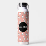 Botella De Agua Nombre personalizado de los conejillos rosados<br><div class="desc">Botella de agua con nombre personalizado de conejillos rosados. Cualquier tipo de letra,  cualquier color,  nada mínimo.</div>
