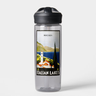 Botella De Agua Nombre personalizado de los lagos italianos