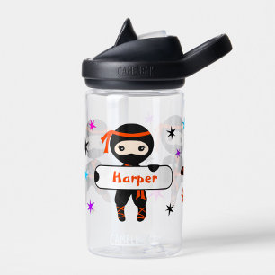 Botella De Agua Nombre personalizado de los niños de Ninja persona