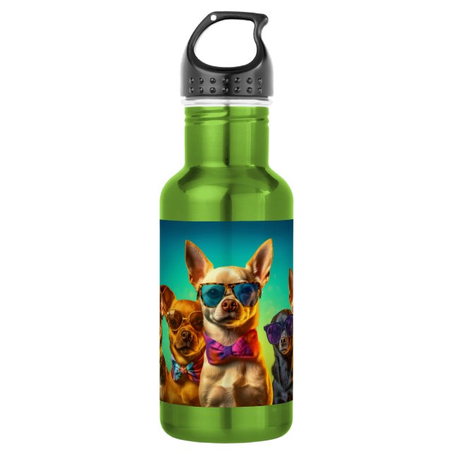 Botella De Agua Nombre personalizado de los perros Guay (Anverso)