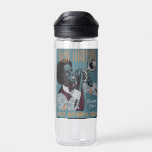 Botella De Agua Nombre personalizado de New Orleans Music