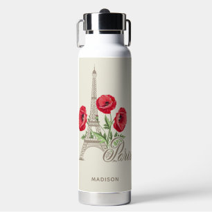 Botella De Agua Nombre personalizado de París Francia