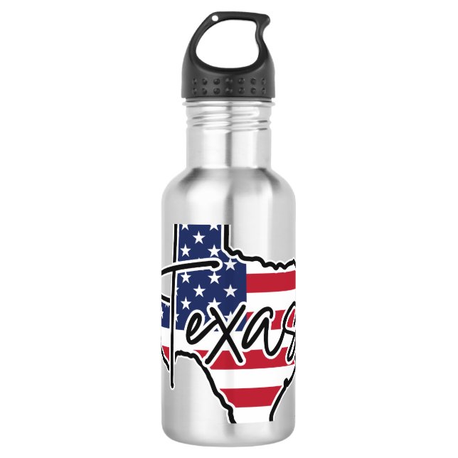 Botella De Agua Nombre personalizado de Texas (Anverso)