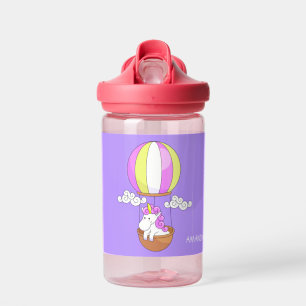 Botella De Agua Nombre personalizado de unicornio
