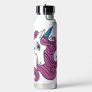 Botella De Agua Nombre personalizado de unicornio