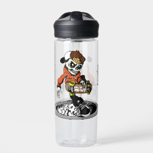 Botella De Agua Nombre personalizado de Zombie Skater
